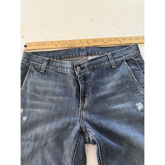 J Crew Raw Hem Womens Jeans Size 29 Cotton Straight Med Wash Blue Casual Pockets - Picture 8 of 13